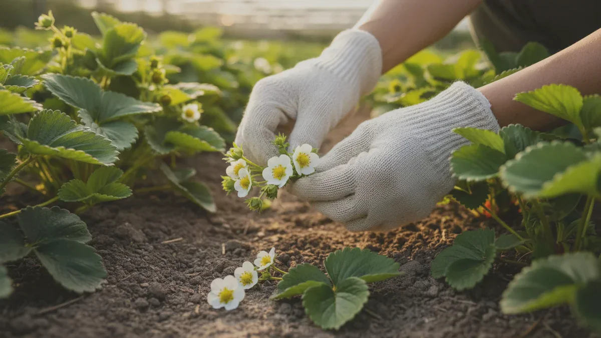 Warum Gärtner die ersten Erdbeerblüten entfernen und mehr Früchte ernten