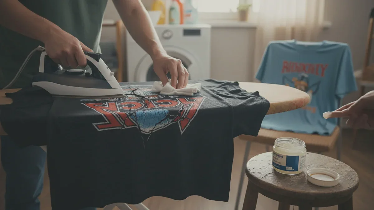 Dieses Badezimmer-Kosmetikprodukt rettet rissige Drucke auf T-Shirts