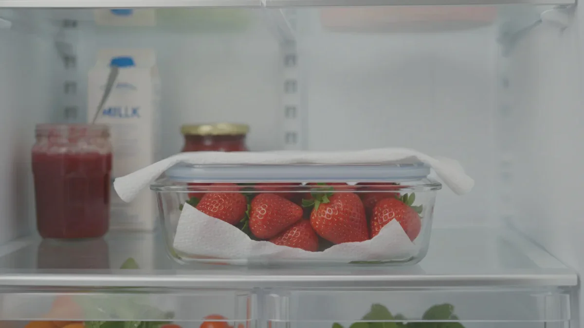 Dieser einfache Papiertrick hält Erdbeeren im Kühlschrank eine ganze Woche frisch
