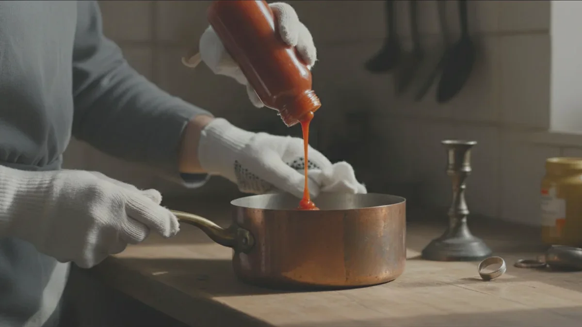 Ketchup statt teurer Politurpasten: der Trick für glänzendes Metall in 15 Minuten
