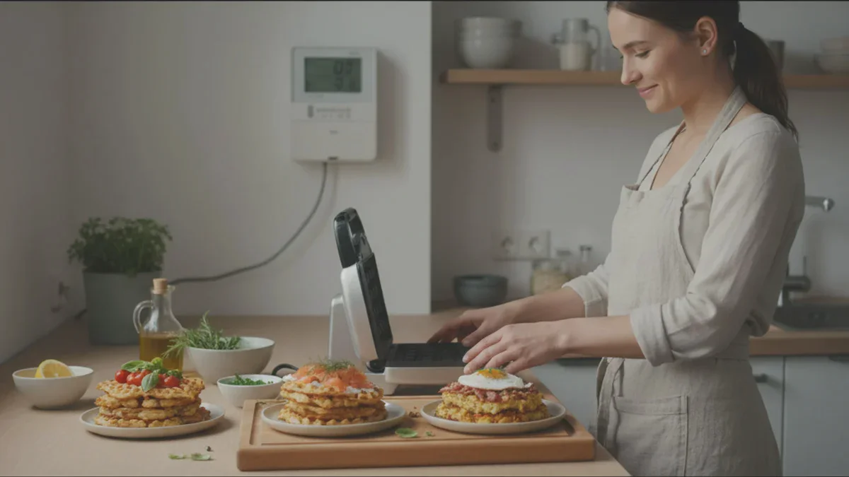 3 herzhafte Rezepte mit dem Waffeleisen, die Zeit und Strom sparen