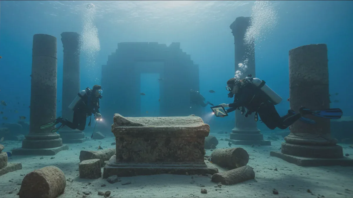 Der versunkene Hafen bei Alexandria könnte das legendäre Grab der Kleopatra verbergen