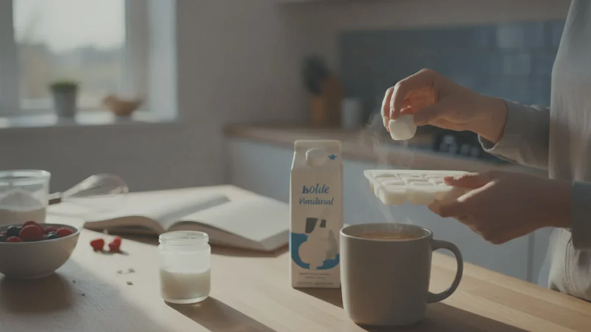 Warum ich Milch in Eiswürfelformen einfriere (und es nie wieder anders machen will)