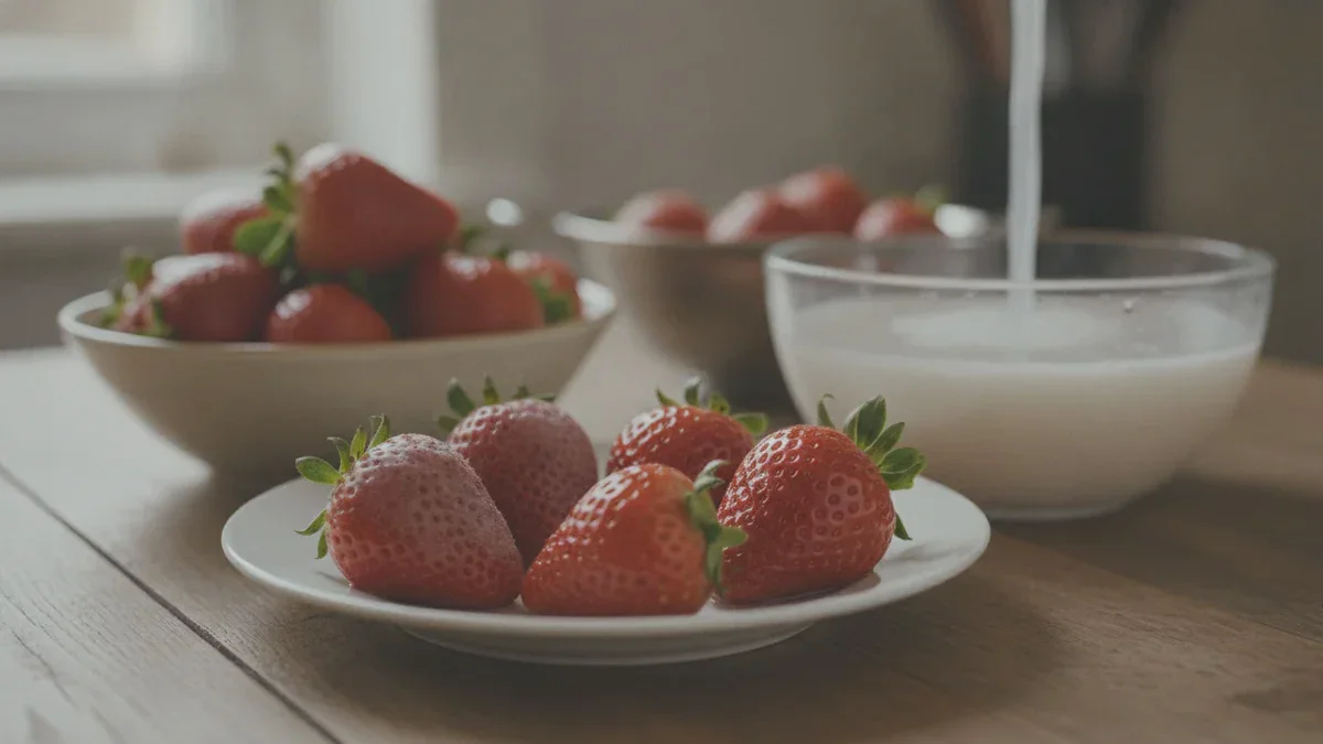Warum Erdbeeren abspülen sie nicht wirklich reinigt (und was stattdessen hilft)