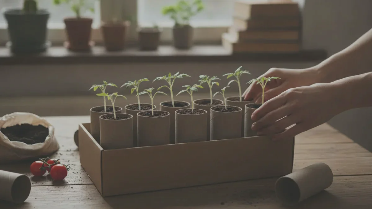 Der verblüffende Trick mit der Toilettenpapierrolle: Tomatensetzlinge kostenlos züchten