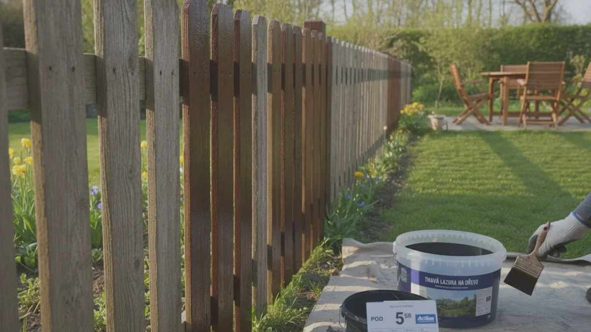 Dunkle Holzfarbe von Action unter 5 Euro: So wird dein Garten wieder schön